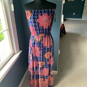 Strapless maxi dress